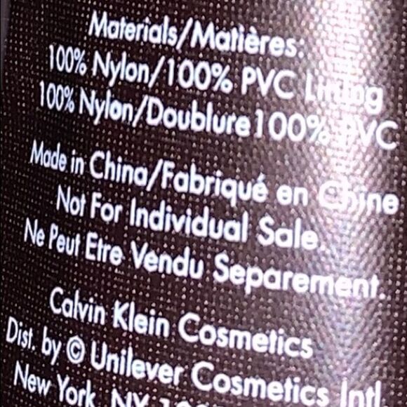 Calvin Klein Obsession Bronze Brown Round Zippered Makeup Travel Bag 100% Nylon - Picture 8 of 10